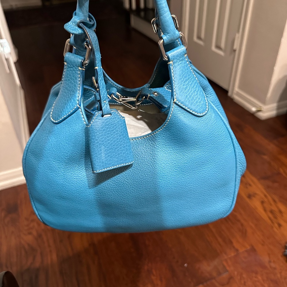 Jill Sander Elegant Blue  genuine Leather tote bag